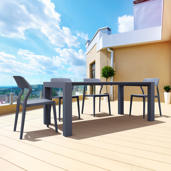 ST SNOW Szürke design Műanyag kültéri szék