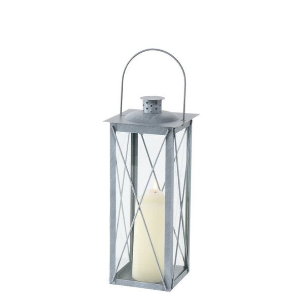 B CANDLE Lámpás 36cm Ezüst design Beltéri dekor