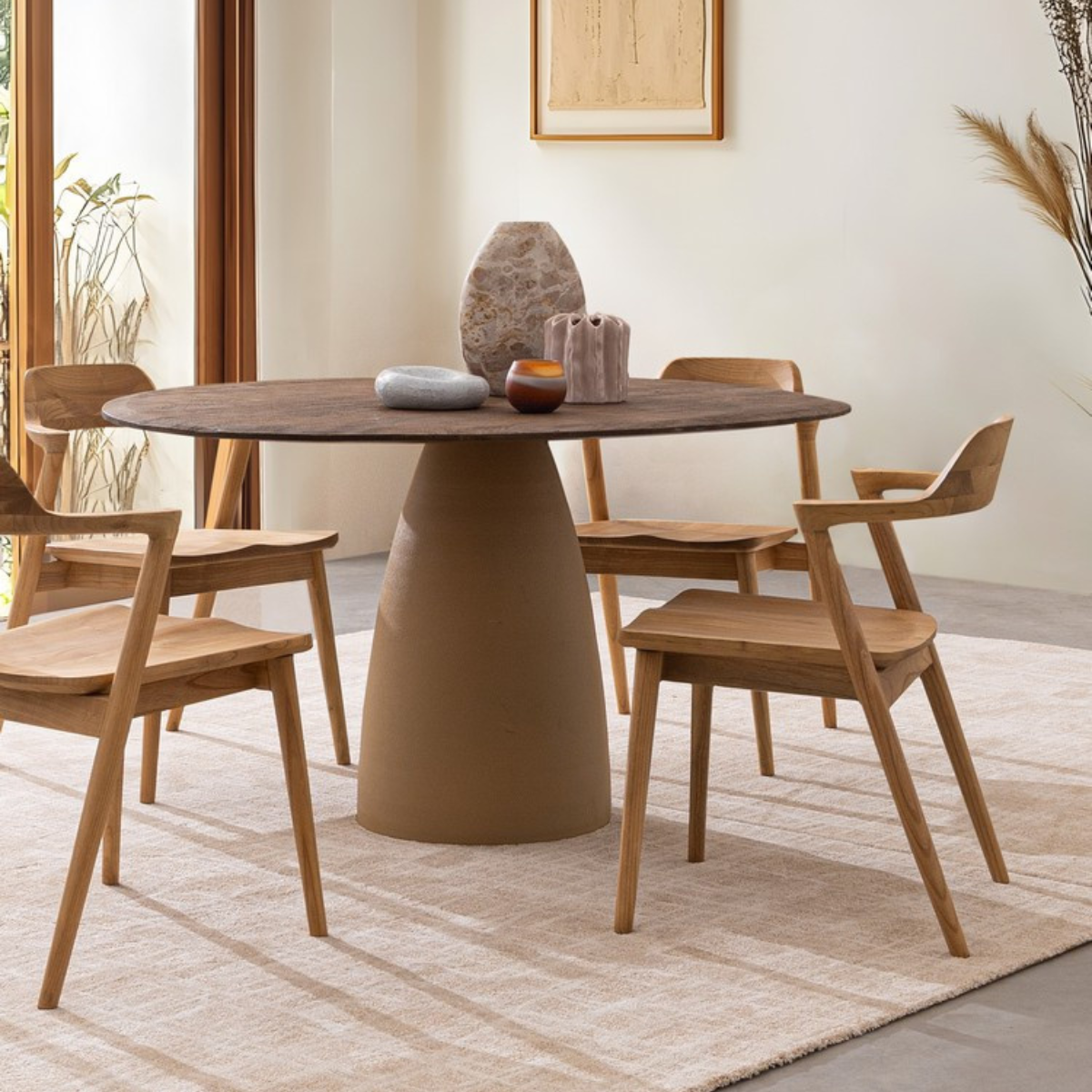 BT STANA Fa design Beltéri komplett asztal