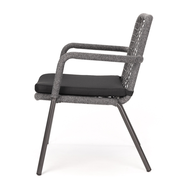 DL FONZO P Szürke design Polirattan kültéri szék
