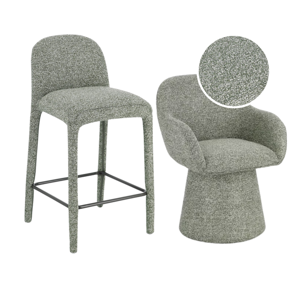 BT ANKARA 4 étkezőszék + 2 bárszék Zöld design Csomagajánlat