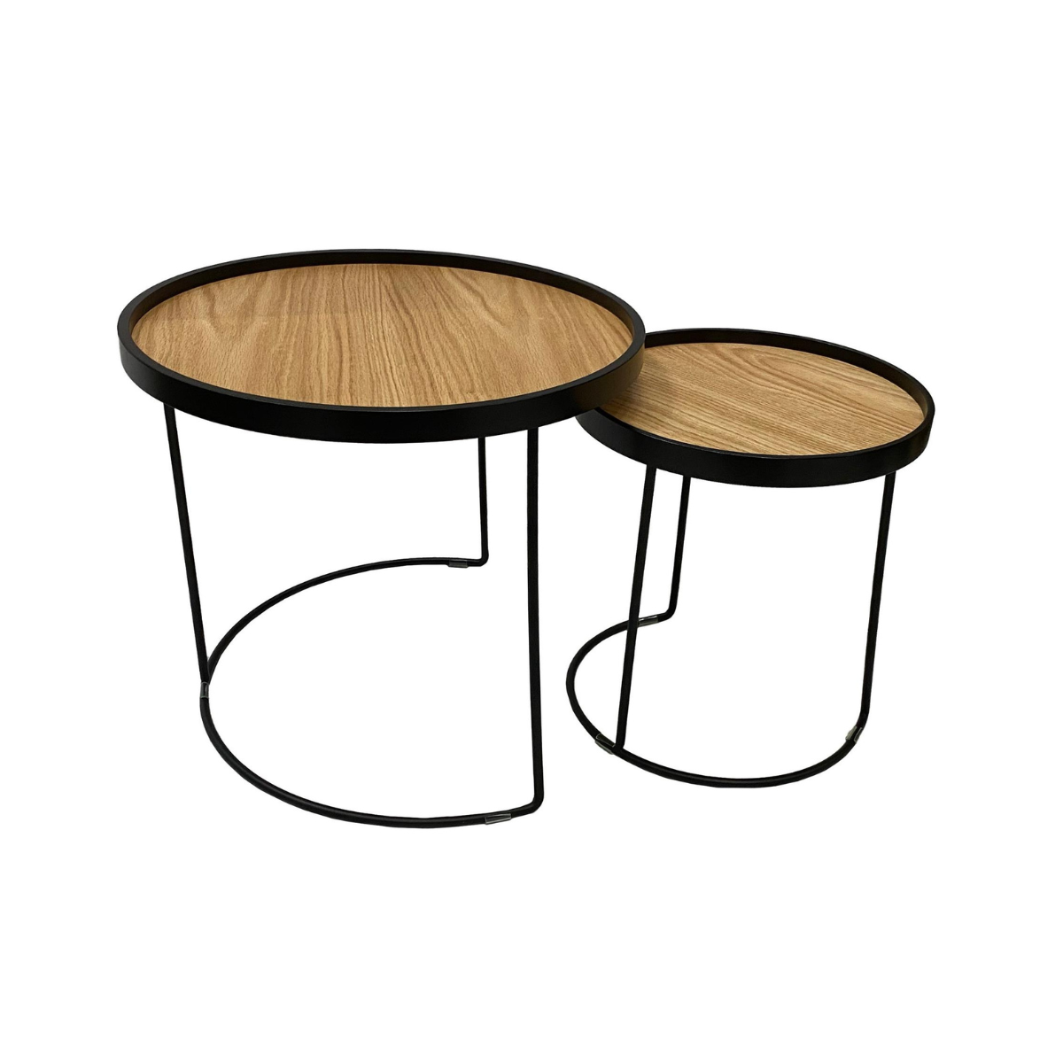 DL LENORA SET Fekete design Dohányzóasztal