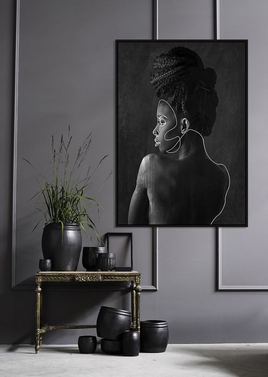 EO BLACK WOMAN utolsó 1db  Fekete design Képkeret