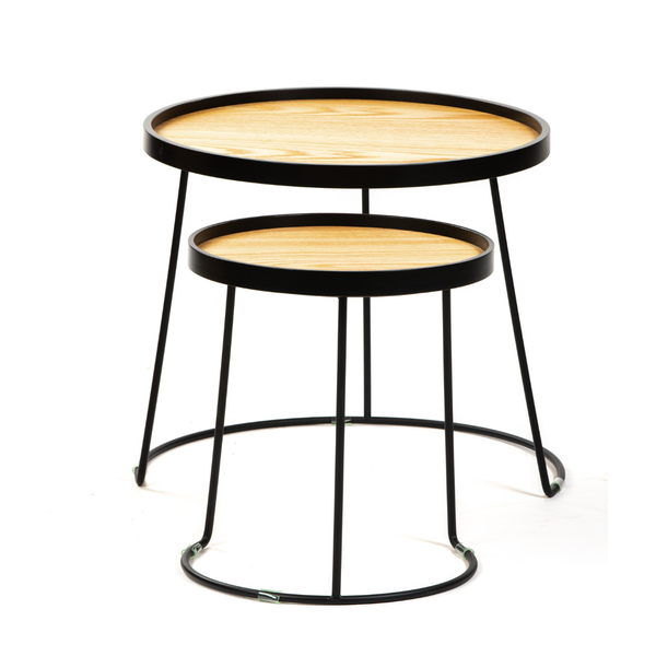 DL LENORA SET Fekete design Dohányzóasztal