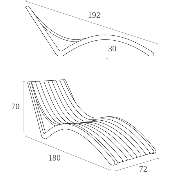 ST SLIM Taupe design Napágy