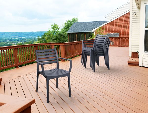 ST ARTEMIS Szürke design Műanyag kültéri szék