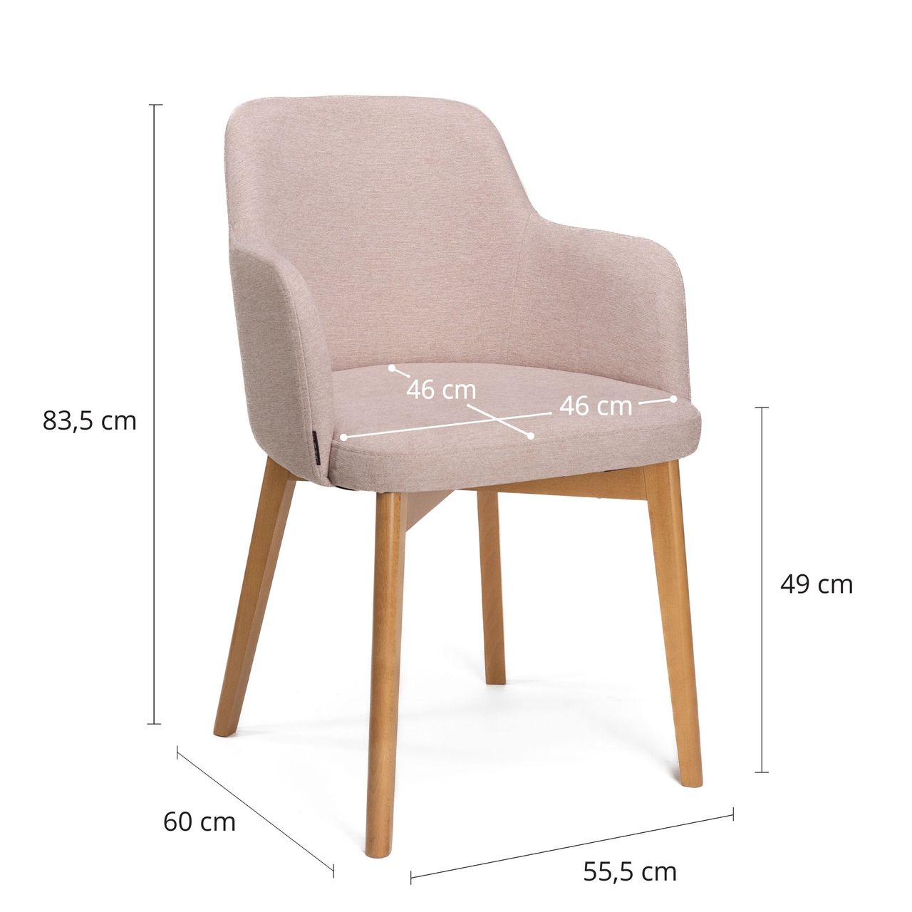 AT RAMONA  Bézs design Kárpitos beltéri szék