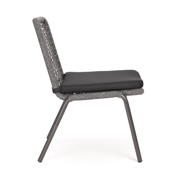 DL FONZO Szürke klasszikus Polirattan kültéri szék