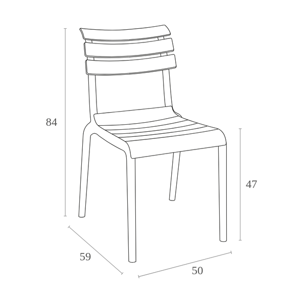 ST HELEN Zöld design Műanyag kültéri szék