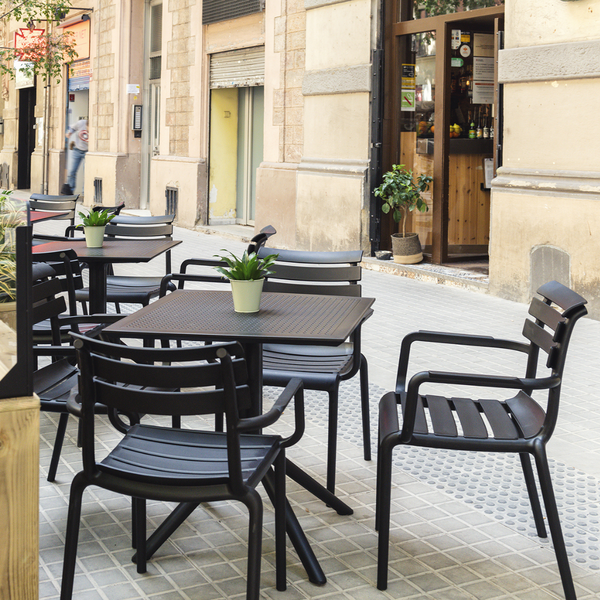 ST HELEN Fekete design Műanyag kültéri szék