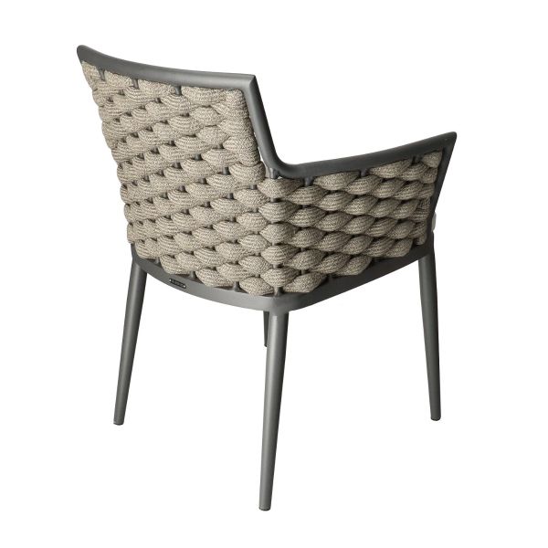 DL TIGER Szürke modern Fém kültéri szék