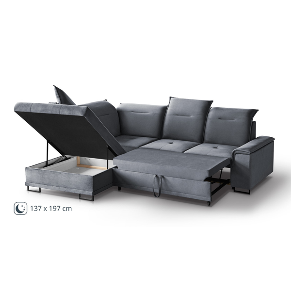 ET BERNI Több színben modern Sarokgarnitúra