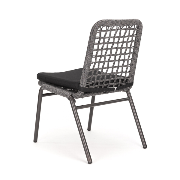 DL FONZO Szürke klasszikus Polirattan kültéri szék