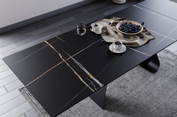 SI DIONA Fekete design Bővíthető étkezőasztal