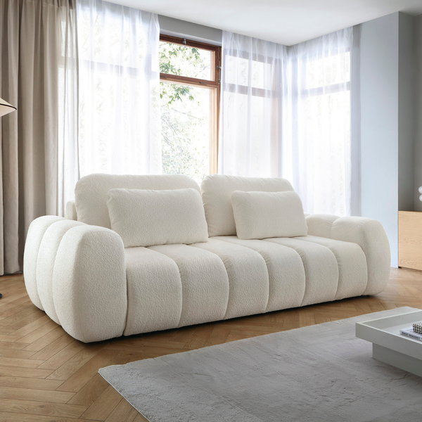 PZ MARGARET Fehér design Ágyazható kanapé