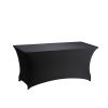 DL TABLE SPANDEX 183X76 Fekete klasszikus Konferencia, bankett spandex huzat