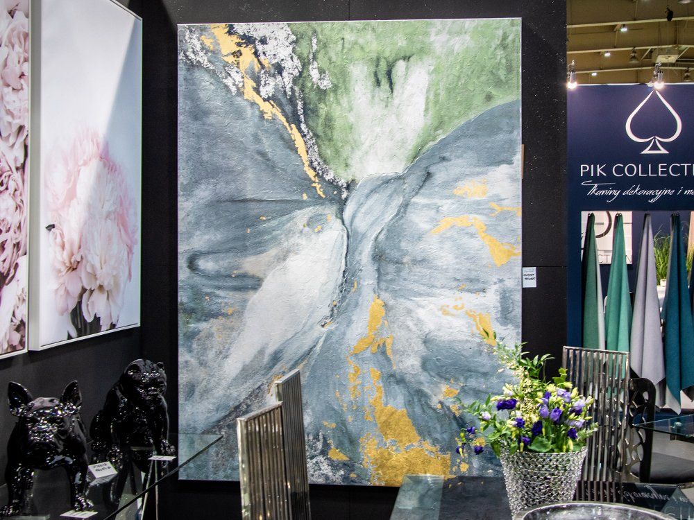 EO ABSTRACT utolsó 1db  Zöld, Kék design Képkeret