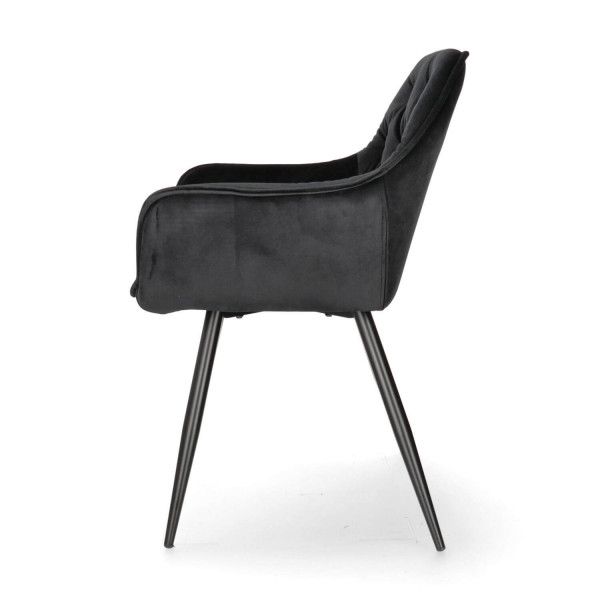 SI CHERRY Fekete elegáns Kárpitos beltéri szék