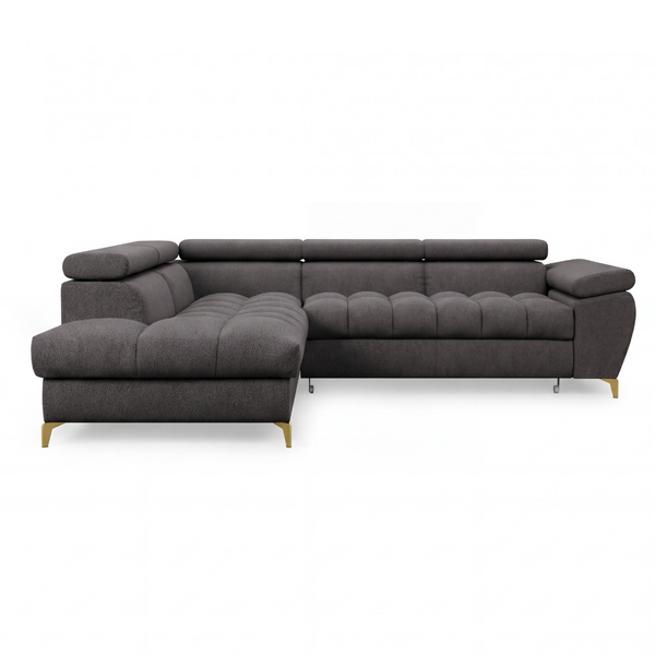 ET VELMIRA Szürke design Sarokgarnitúra