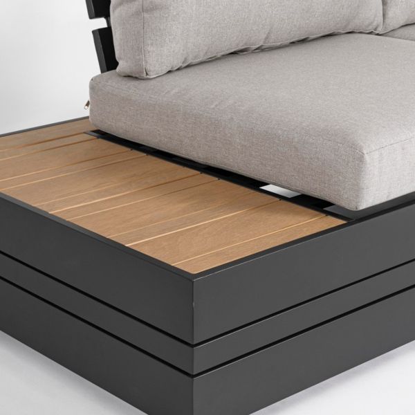 BT OLSEN Szürke, Fa design Kültéri lounge szett