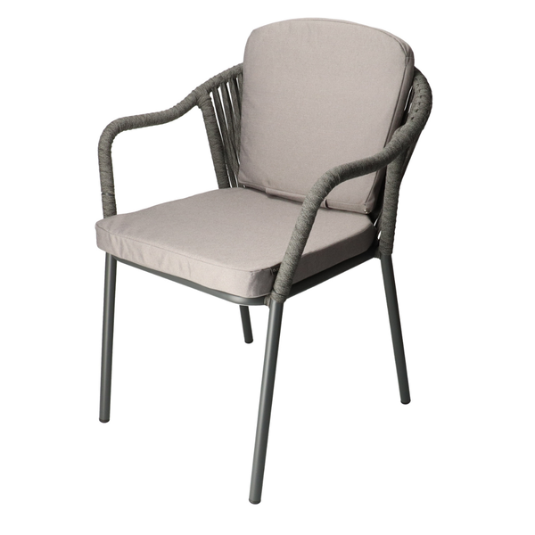 DL ARON Szürke design Polirattan kültéri szék