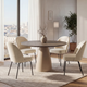 BT STANA / UQ PRESTON Bézs, Fa design Beltéri étkezőgarnitúra