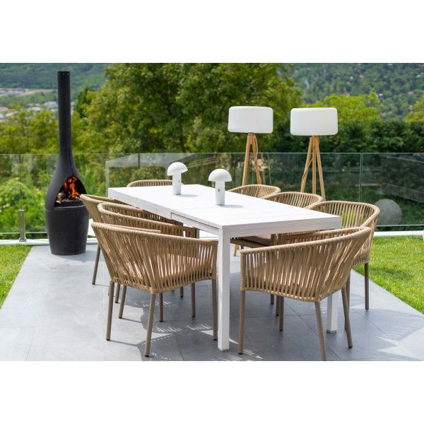 DL GOA Taupe elegáns Polirattan kültéri szék