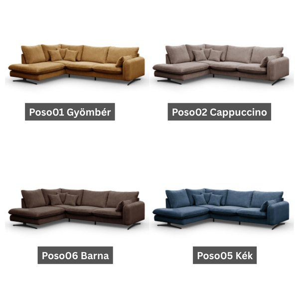 ET ORVELLO Több színben design Sarokgarnitúra