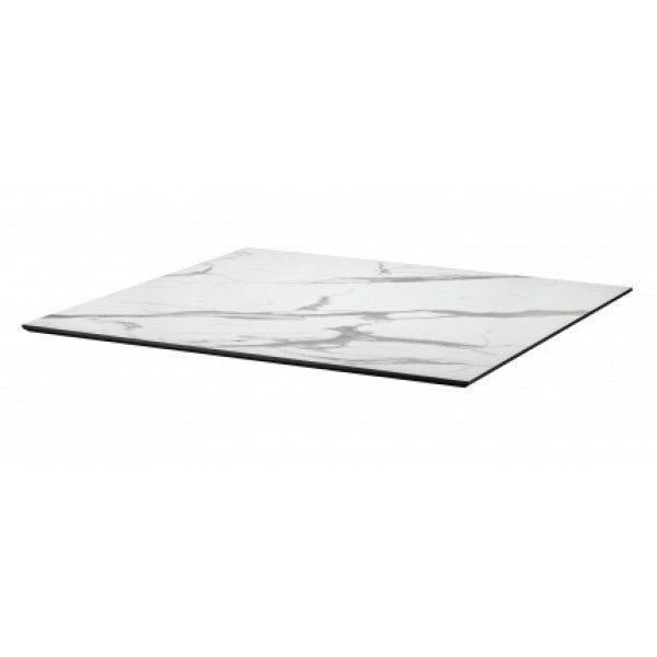 LS COMPACT WHITE MARBLE 120x70 White elegant Tabletop