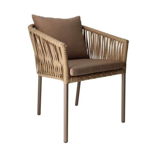 DL GOA Taupe elegáns Polirattan kültéri szék