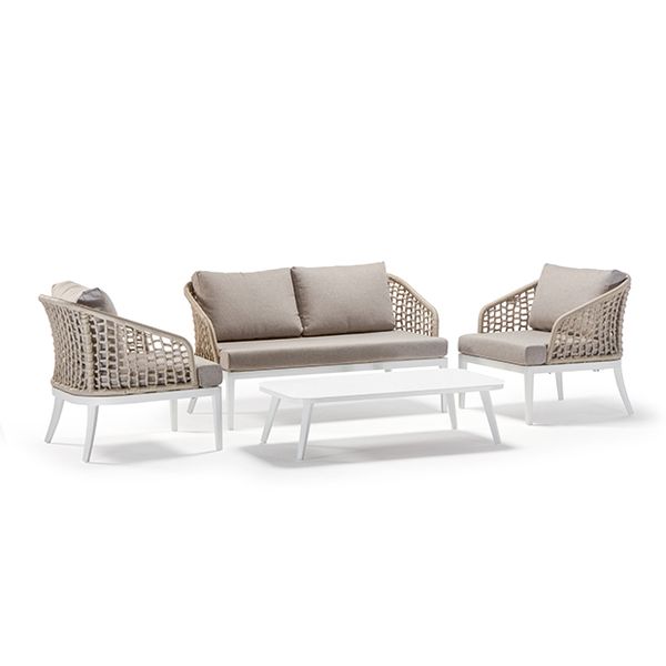 AT GRATTONI KOS/2 SET Fehér, Bézs design Kültéri lounge szett