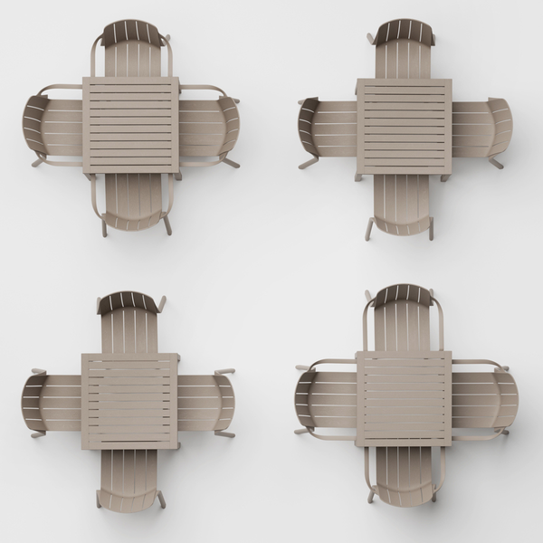 NARDI TIBERINA Taupe design Műanyag kültéri szék