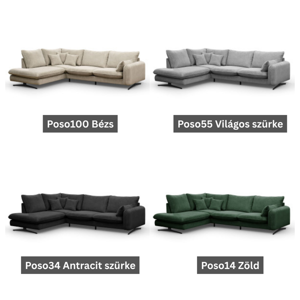 ET ORVELLO Több színben design Sarokgarnitúra