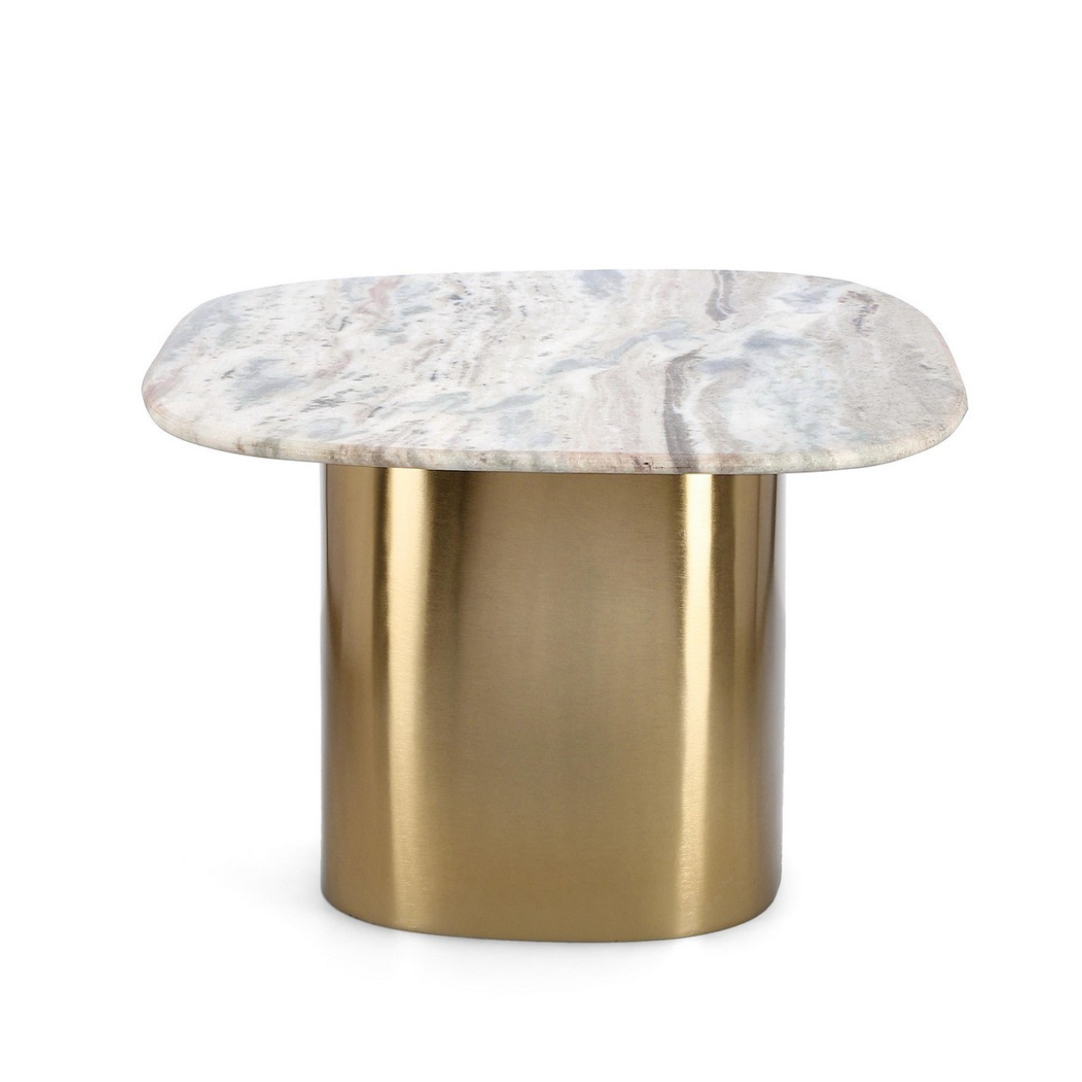 BT CORRY Fehér, Arany design Dohányzóasztal