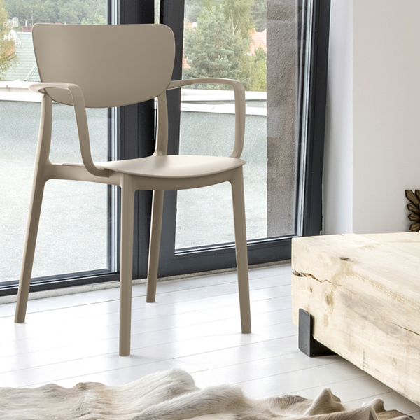 ST LISA Bézs design Műanyag kültéri szék