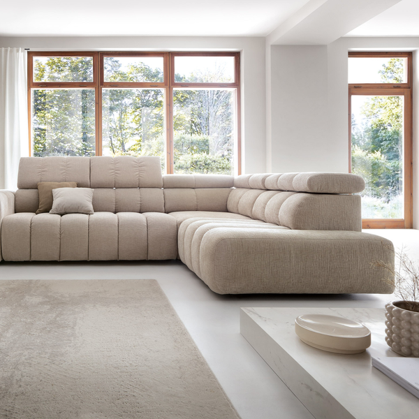 PZ DAISY Bézs design Sarokgarnitúra