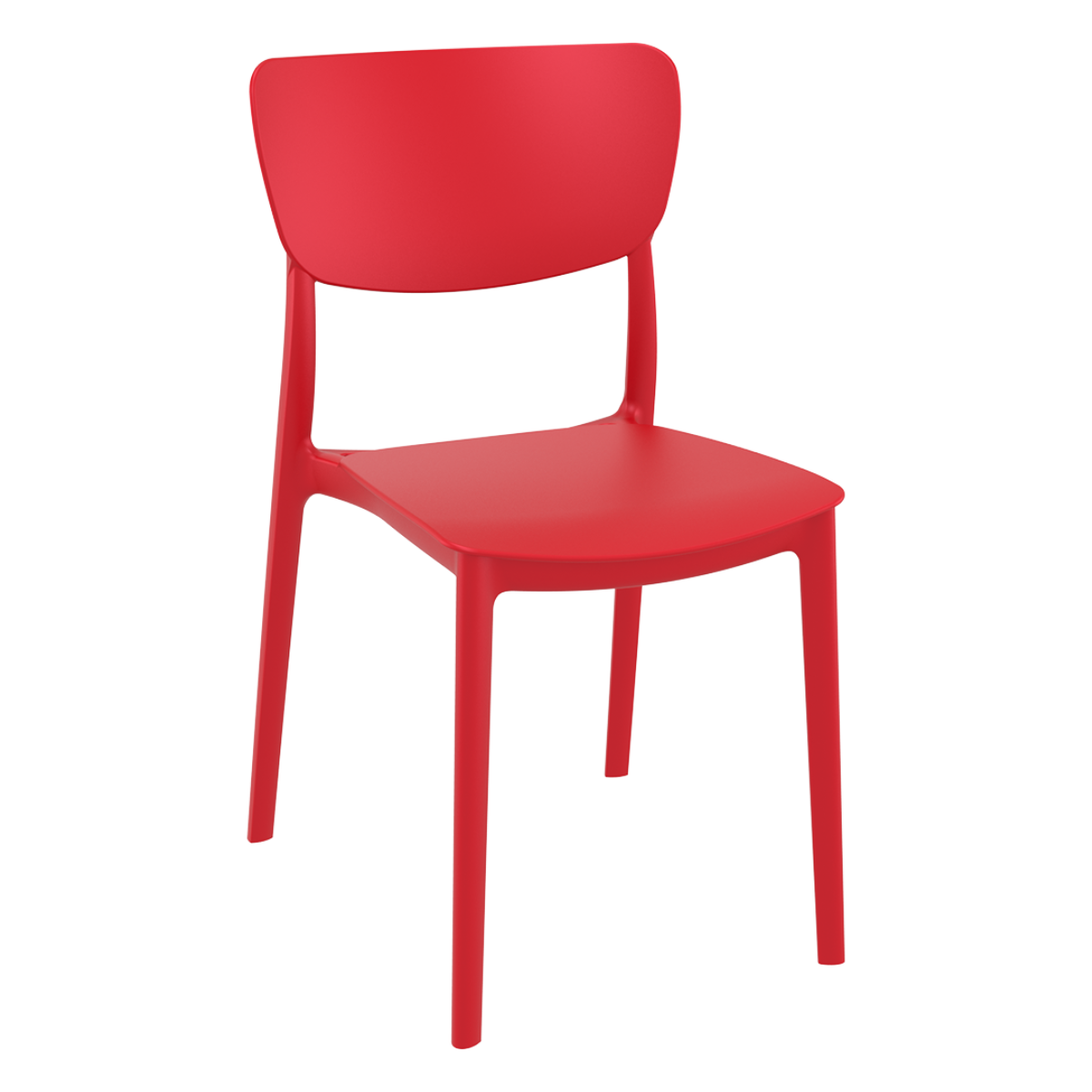 ST MONNA Piros design Műanyag kültéri szék