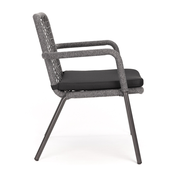 DL FONZO P Szürke design Polirattan kültéri szék