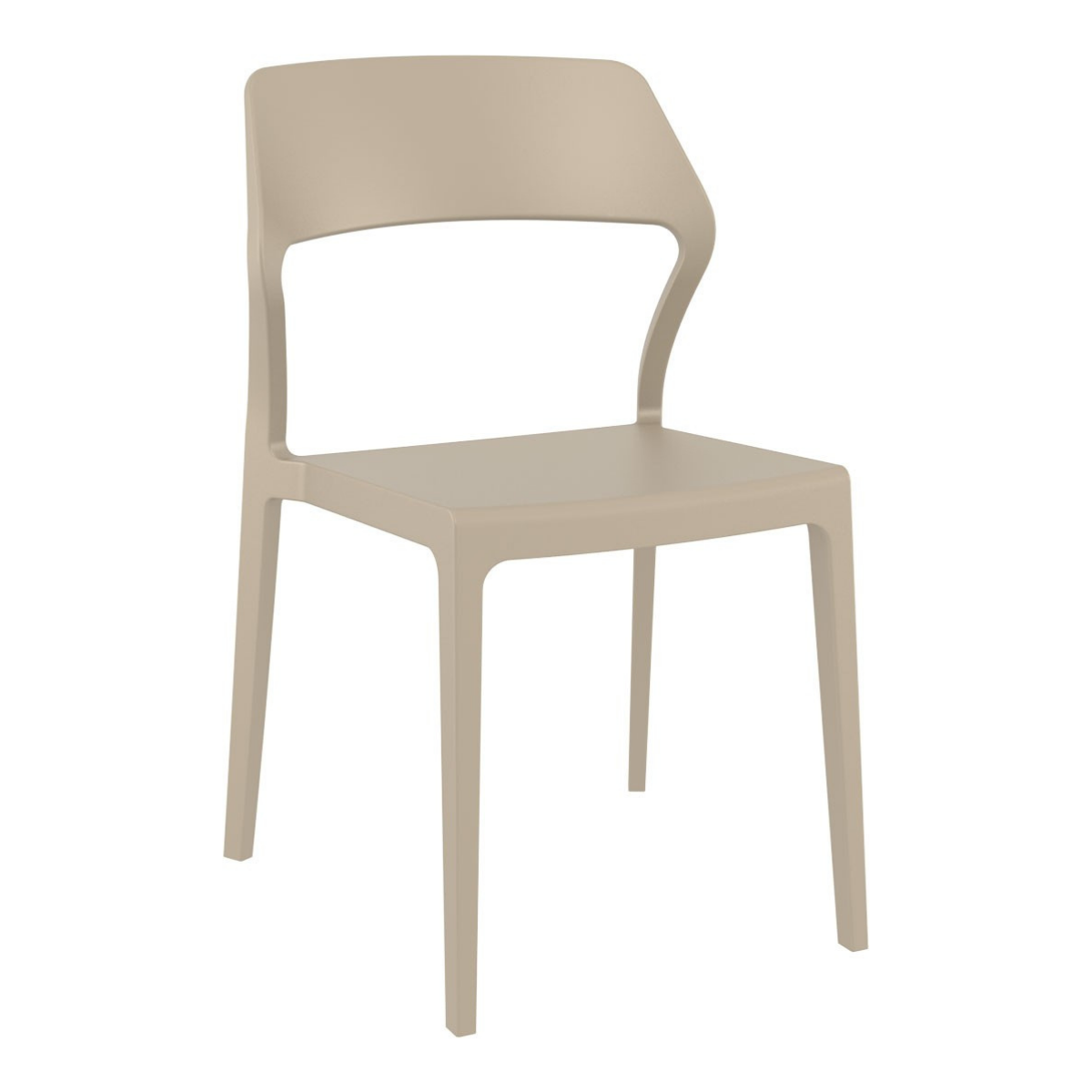 ST SNOW Taupe design Műanyag kültéri szék