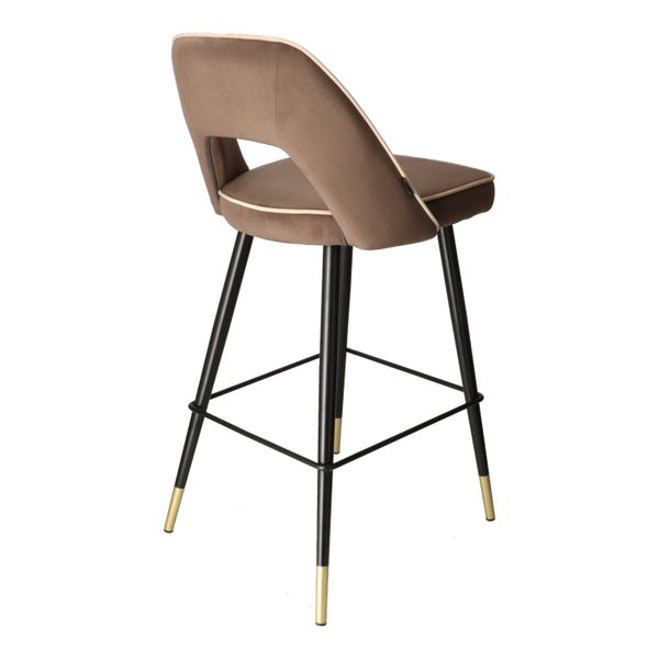 DL FANNY PIP Brown design Upholstered indoor bar stool