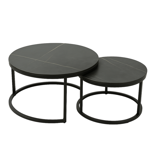 ET VICTORIA Fekete design Dohányzóasztal