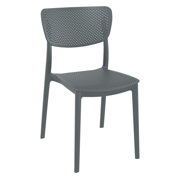 ST LUCY Szürke design Műanyag kültéri szék