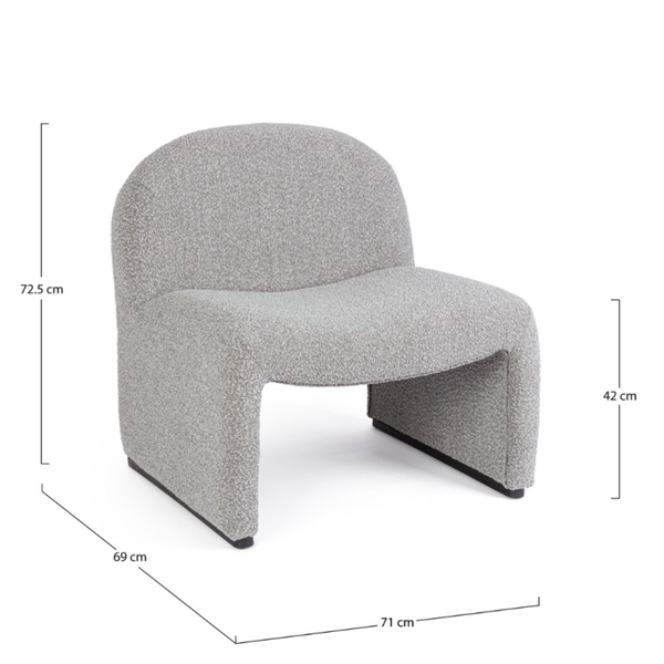 BT CASSILLA  Szürke design Kárpitos beltéri fotel