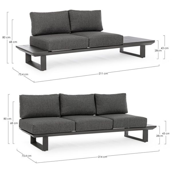 BT NICOLE Szürke modern Kültéri lounge szett