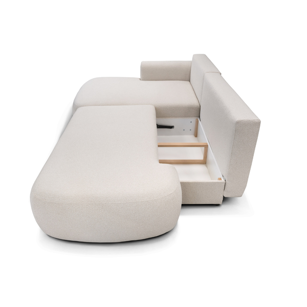 ET ANGIE Bézs design Sarokgarnitúra