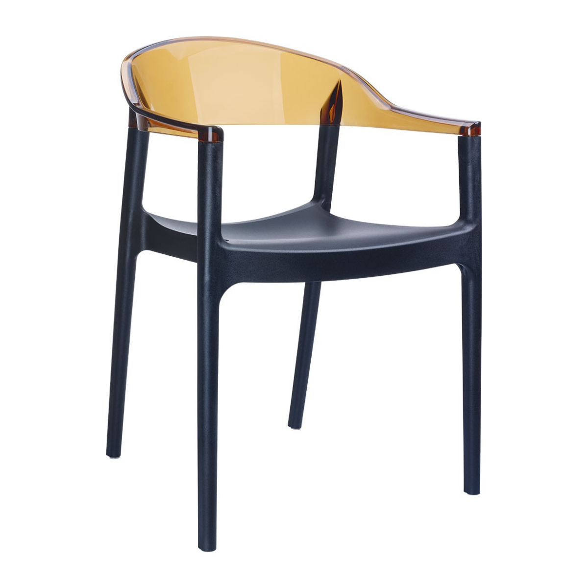 ST CARMEN Fekete design Műanyag kültéri szék