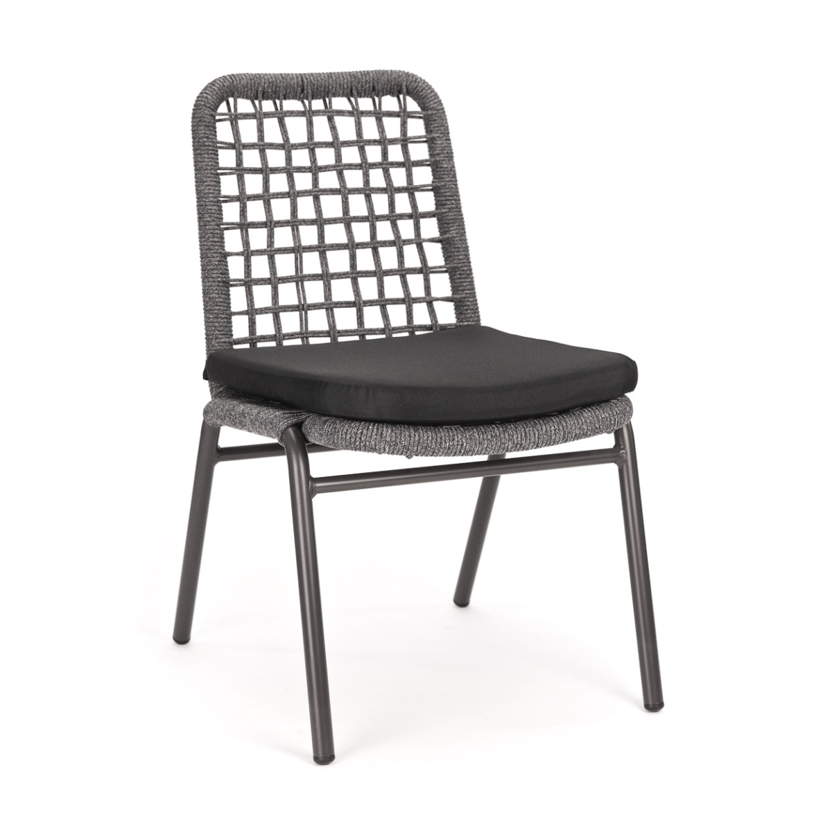 DL FONZO Szürke klasszikus Polirattan kültéri szék