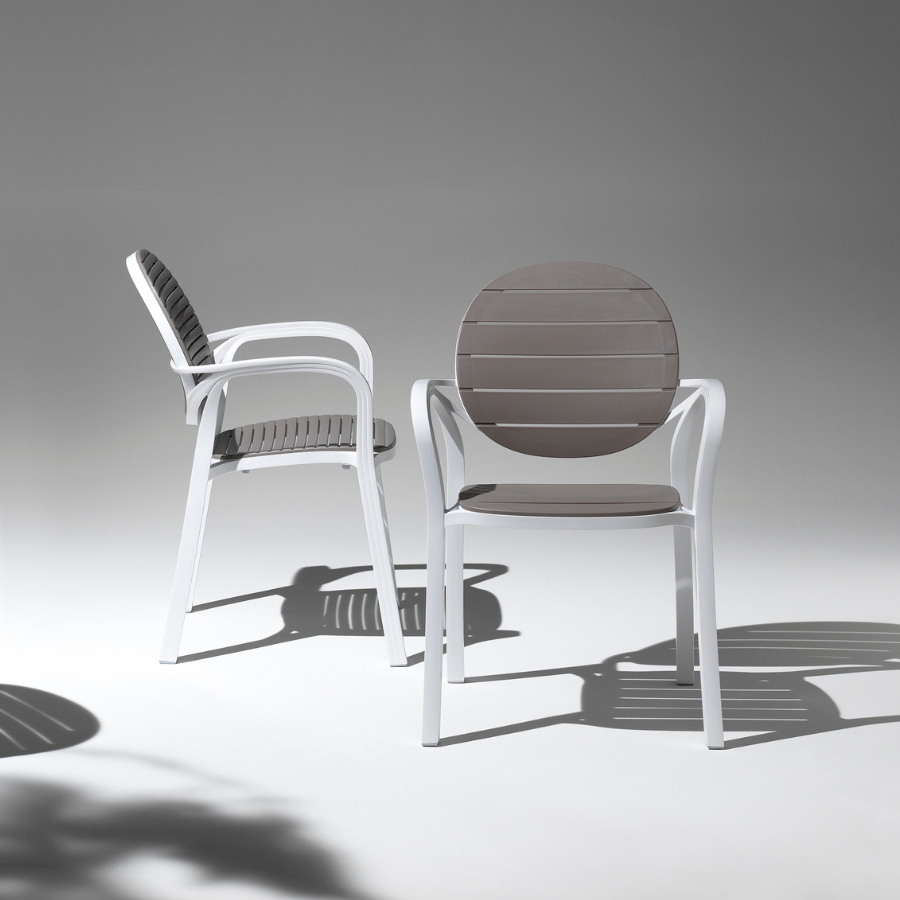 NARDI ERICA Fehér, Taupe design Műanyag kültéri szék