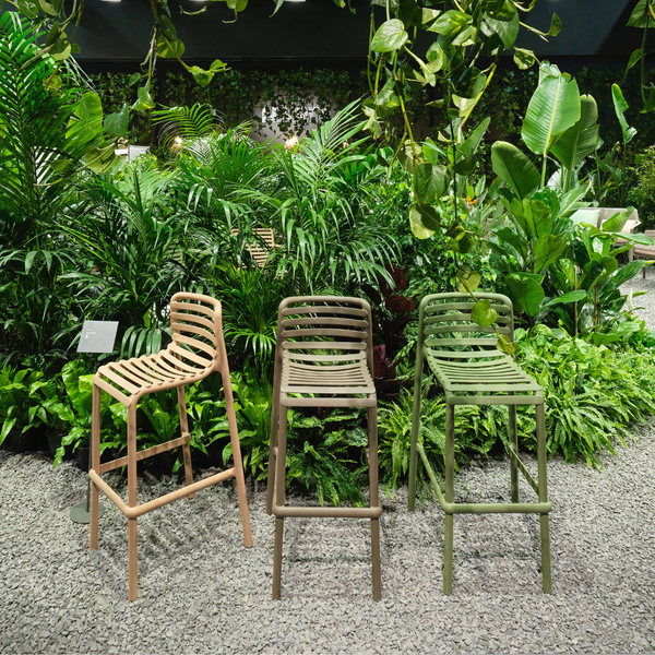 NARDI DOGA STOOL Bézs modern Műanyag kültéri bárszék