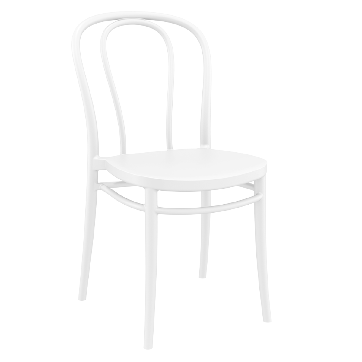 ST VICTOR Fehér design Műanyag kültéri szék